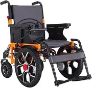 Electric Wheelchair Foldable Portable Folding Carry Wheelchair, Anti-Tipper Motorized Wheelchair Seniors Portable Mobility Wheelchair, 360° Joystick, All Terrain, Brushless Powerful Motors