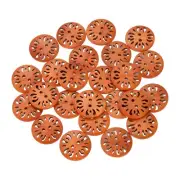 50pcs 2 Hole Flower Craft Sewing Button 30mm Handmade Wood Buttons, Brown
