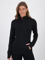 Elite Action Sports Women's Zip Through Active Jacket, Black, Size 14