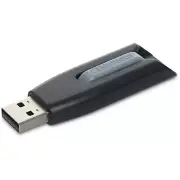 VERBATIM CORPORATION Store 'n' Go V3 USB 3.0 Drive 128GB Black/Gray 49189