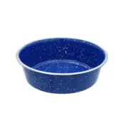 Blue Stainless Steel Pet Bowl Non Slip Feeder
