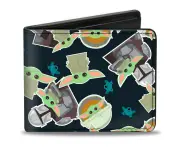 The Mandalorian The Child Grogu and Frogs Vegan Leather Wallet