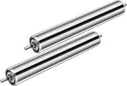 YOPNDFR Stainless Steel Conveyor Rollers, 5 cm Diameter, 39 cm Length, Stainless Steel Conveyor Rollers, Set of 2, Gravity Conveyor Wheels Made of Stainless Steel (Total Length 540 mm/21.2 inches)