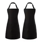 2 Pack Adjustable Bib Apron Water Resistant Kitchen Cooking Apron for Men Women