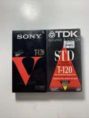 Sony T120VL VHS 6 HRS Blank Premium Grade VHS VCR Video 2 Tapes NEW SEALED