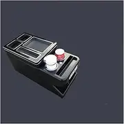 Arm Storage Box FOR Buick Gl8 2000-2019 Armrest Storage Box Car Armrest Box Armrest Box With USB Cup Holder Atmosphere Light(Black)