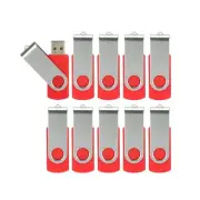 10pcs 4GB USB Flash Drives USB 2.0 Thumb Drive Bulk Pack Swivel Memory Stick ...