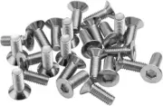 BikeFit Cleat Screws, 25-Pack, 14mm, SPD / MTB Compatible, Countersunk, 4mm Hex,