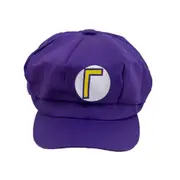 Nmaov Super Mario Bros Luigi Letter Anime Baseball Cap Adult Waluigi Wario Odyssey Hat Purple