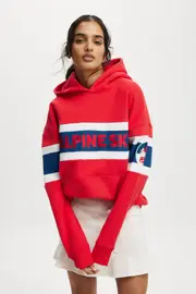 [Body] Body - Plush Premium Graphic Hoodie - Raspberry/alpine ski M RASPBERRY/ALPINE SKI