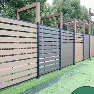 戶外塑木圍欄別墅庭院院子木塑圍欄欄杆防腐木圍欄柵欄護欄籬笆