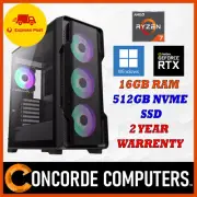 AMD Ryzen 7 5700X 8 Core 16GB RAM 512GB SSD RTX GAMING Work Desktop PC Computer