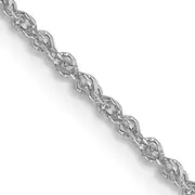 18 Inch 14K White Gold 1.3mm Sparkle Singapore Chain