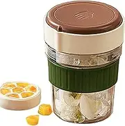 2 in 1 Zero Touch Press Ice Cube Mold Water Bottle with Lid and Bin, 2-in-1 Ice Cube Bottle, Easy Press Ice Tray Water Bottle Leakproof for Coffee and Juice