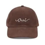 Oui Vintage Corduroy Cap with Embroidery - Oui Dad Hat