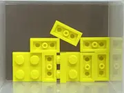 LEGO Parts - Neon Yellow Plate 1 x 2 - No 3023 - QTY 10