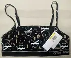 NWT CALVIN KLEIN CK ONE UNLINED SIGNATURE BRALETTE BLACK BRA QF5737 MEDIUM $28