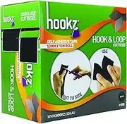Hookz Hook & Loop Self Adhesive Tape 10m Roll Black