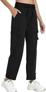 [bepopotan] Quick Dry Women's Cargo Pants with Pockets Lightweight Hiking Joggers for Workout Athletic Casual Outdoor Camping