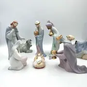 AVON NATIVITY - COMPLETE SET 8pc - O'Brien 1992-94 - All boxes and foam inserts