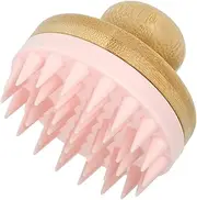 Healeved Massaging Scalp Shampoo Brush Scalp Exfoliator Soft Bamboo Hair Cleaning Brush Easy Storage