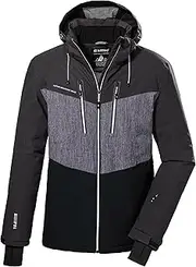 [killtec] Men's Ski Functional Jacket with Zip-Off Hood and Snow Guard