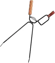 BBQ Tongs Grill Tools Fire Pit Tong Tools Fireplace Tongs Fire Tong Camping Supplies Charcoal Clamp Lengthened Charcoal Clip Fireplace Accessory Log Tweezers Iron