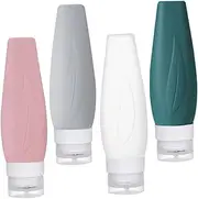 LIFKOME 1Set Silicone Travel Bottles Refillable Empty Lotion Containers for Shampoo Conditioner Body Wash Approved Leak Portable Travel Toiletries