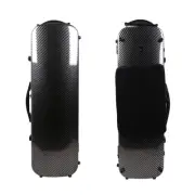 Violin Case 4/4 Full Size Carbon Fiber Oblong Violin Bag Music Bag Backstrap
