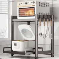 在飛比找momo購物網優惠-【Easy buy 居家生活】桌上型廚房可抽拉式電器架-雙層
