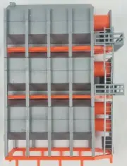 1/64 Standi Orange Triple Grain Dryer custom train display