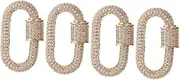 [SEWOART] Clips for Necklaces 4pcs Necklace Clasp Jewelry Clasps Ring Necklace Claw Clasp Jewelry Lobster Clasp Crystals Necklaces Chain Lanyard Accessories Jewelry Necklace Diy Connector Clasp Pendant Copper