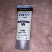 New Neutrogena Ultra Sheer Dry-Touch Sunscreen Lotion SPF 55 UVA/UVB Protection