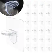 Adhesive Shelf Bracket 2.8" Punch Free Shelf Support Pegs Nail-Free Shelf Sup...