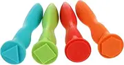 HAWILLOSCH 4pcs Rubber Stamps Fun Graffiti Stamping Tools for Drawing Safe Premium Rubber for Classroom Activities and Family Craft Projects