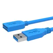 3 Pcs Blue Usb 3.0 Extension Line Male To Female Quick Speed Cable Connector For Usb Thumb Drives Keyboard Mouse 0.5 M