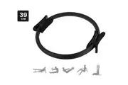 Vivva Pilates Ring Resistance Training Tool Yoga Exercise Magic Circle Grip 39cm (Black)