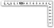 シンワ測定(Shinwa Sokutei) Shinwa Rules 11170 Sokutei Kazaku Flat Pita White 5.9 inches (15 cm) Front and Back Equal