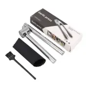 Robust Stainless Steel Garlic Press Crush and Peel Garlic Effortlessly