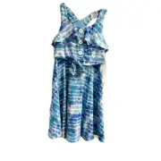 Jona Michelle Girls Beach Dress(Blue Rye Dye,7) NWT