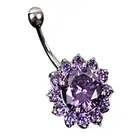 Belly Ring Body Jewelry Drop Dangle Rhinestone Ball Button Navel Piercing Ring