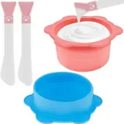2pcs Silicone Wax Warmer Liner with 2 Spatula Reusable Silicone Wax Pot Set