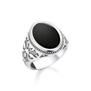 Buy Rebel Wolf ring with onyx by Thomas Sabo online - THOMAS SABO Australia