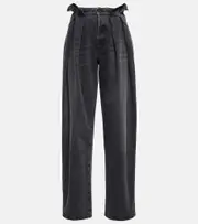 [Off-White] Off-White Pleated high-rise jeans 32 black