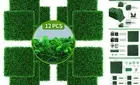 12 Pieces 20"x20" Artificial Hedge Boxwood Panels,Artificial Hedge Wall DIY