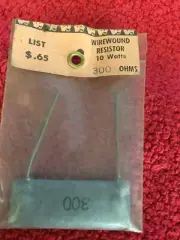300 OHM 10 WATT WIREWOUND RESISTOR WORKMAN RESISTOR NOS