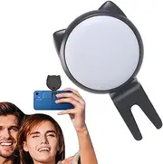 Clip Selfie Ring Light, Cat Ear 3 Modes Selfie Ring Light, Brightness Adjustable Phone Light, Portable Phone Light for Cell Phone, Tablet