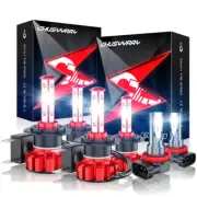 For Smart Fortwo 2008-2015-6x 6000K LED Headlight High/Low+Fog Light Bulbs Kit (for: Smart)