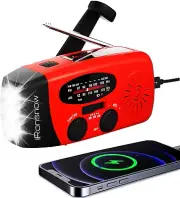 All In One Solar Emergency Hand Crank Weather Radio Self Powered AM/FM
