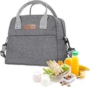 Insulated Lunch Bags Lunch Bags for Women/Men Large Capacity Adjustable Shoulder Strap Lunch Bags for Kids Cooler Bag for Adults(Gray)
